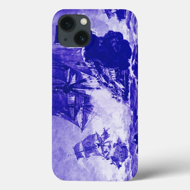 COQUES Case-Mate iPhone BATAILLE DE BATEAU EN BLEU (Verso)