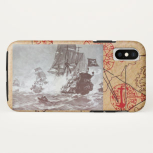 COQUE Case-Mate iPhone BATAILLE DE BATEAU PIRATE / CARTES DE TRÉSOR PIRAT
