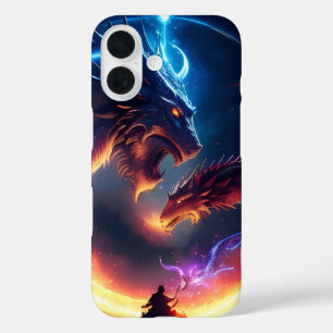 Coque Pour iPhone 16 Bataille de dragon médiéval