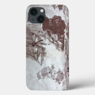 COQUES POUR iPhone BATAILLE DE NAVIRE PIRATE EN BLANC NOIR