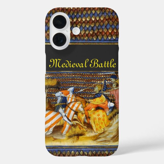 COQUES Case-Mate iPhone BATAILLE MÉDIÉVALE, COMBATTANTS CHEVALIERS HORSEBA (Verso)