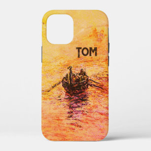 Case-Mate iPhone Case Bateau à rames de rêve ancien & Nom