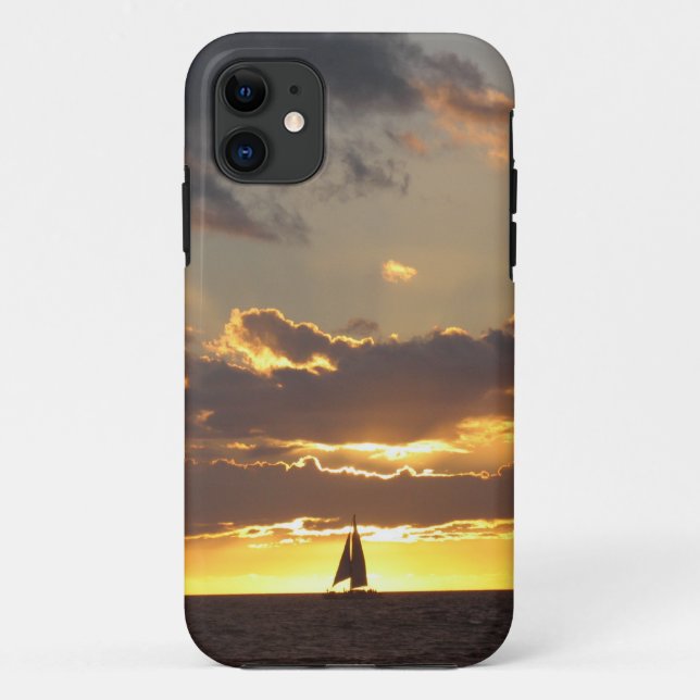 Coques Case-Mate iPhone Bateau à voile au coucher du soleil (Dos)