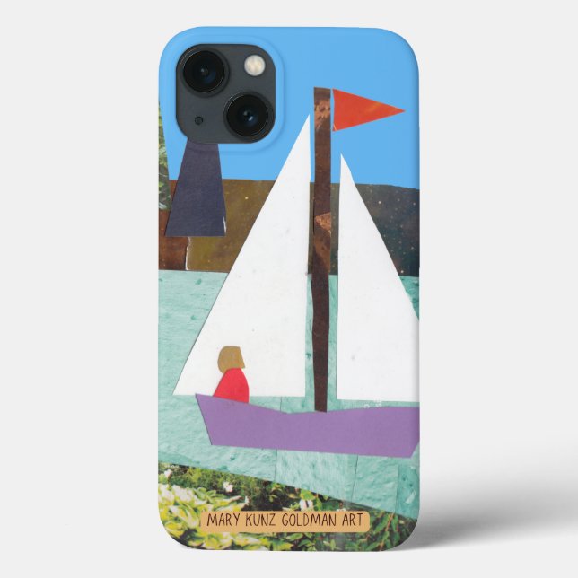 Coques Case-Mate iPhone Bateau À Voile Nautique Illustré À La Main Boho (Verso)