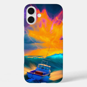 Coque Pour iPhone 16 Plus Bateau Artsy