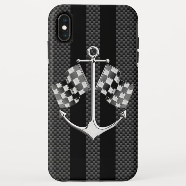 Coques Case-Mate iPhone Bateau de course nautique en fibre de carbone noir (Dos)