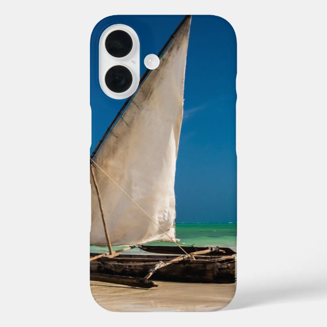 Coques Case-Mate iPhone Bateau de pêche traditionnel sur la plage (Verso)