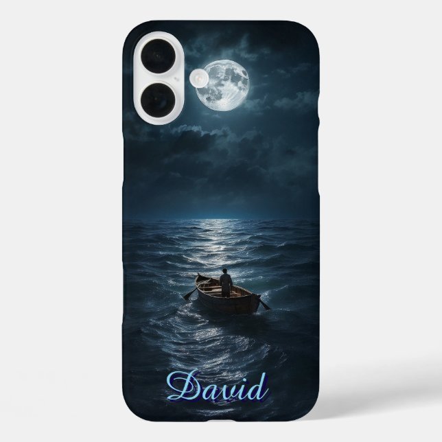 Coques Case-Mate iPhone Bateau En Mer Lune Nuit Pacifique Cadeau Océan (Verso)