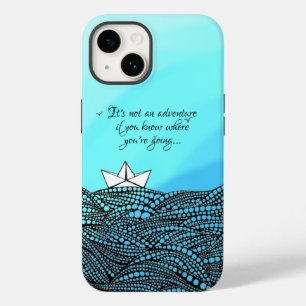Coque Case-Mate iPhone Bateau en papier crayon citation motivante