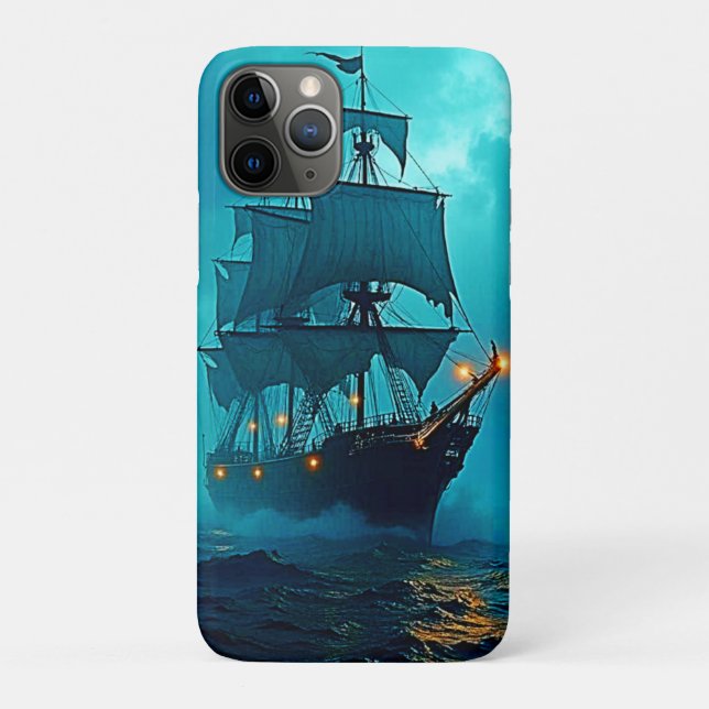 Coques Case-Mate iPhone Bateau fantôme sur le design Stormy Seas (Dos)