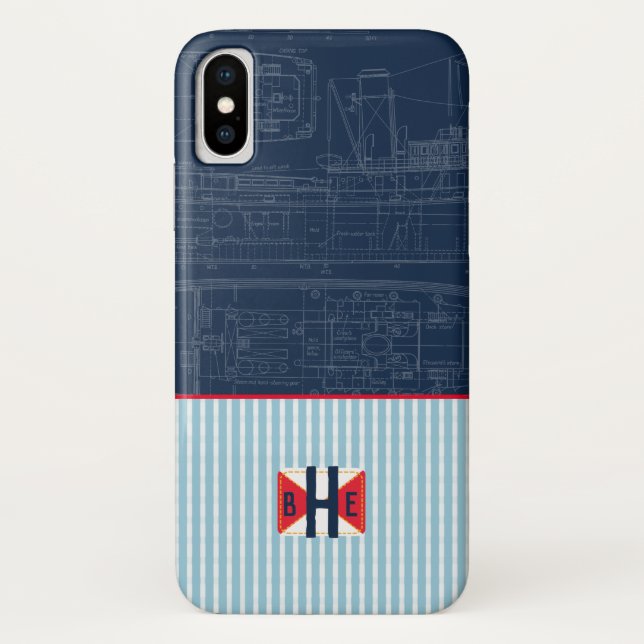 Coques Case-Mate iPhone Bateau maritime nautique établissant l'été marin (Dos)
