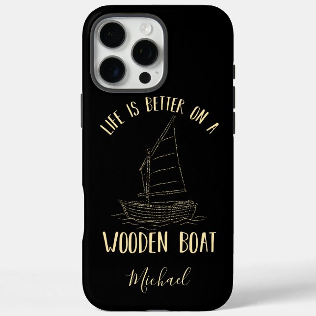 Coques Case-Mate iPhone Bateau moderne nautique personnalisé (Verso)