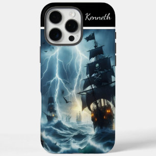 Coque iPhone 16 Pro Max Bateau Pirate Dans La Tempête