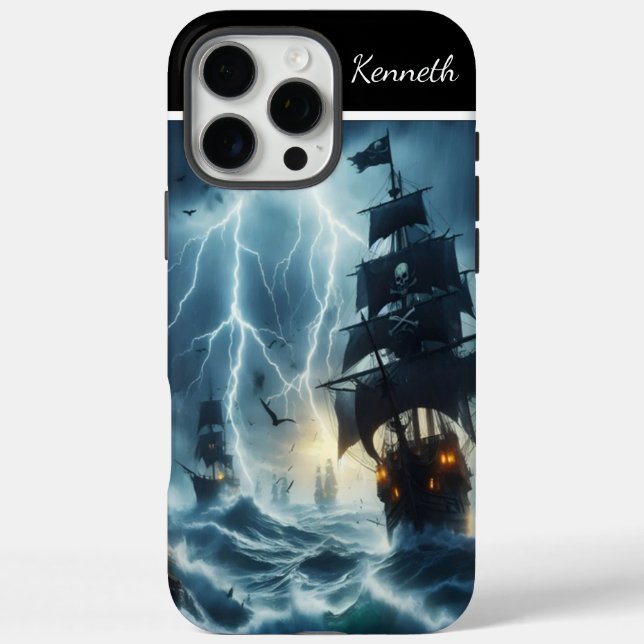 Coques Case-Mate iPhone Bateau Pirate Dans La Tempête (Verso)