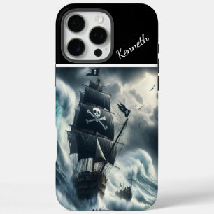 Coque iPhone 16 Pro Max Bateau Pirate Dans Une Tempête