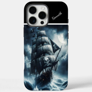 Coque iPhone 16 Pro Max Bateau Pirate Dans Une Tempête