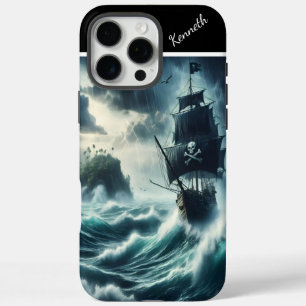 Coque iPhone 16 Pro Max Bateau Pirate Dans Une Tempête