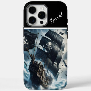 Coque iPhone 16 Pro Max Bateau Pirate Dans Une Tempête