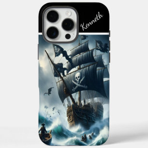 Coque iPhone 16 Pro Max Bateau Pirate Dans Une Tempête