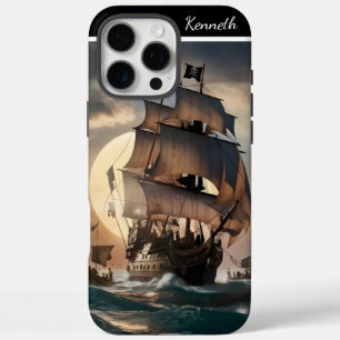 Coque iPhone 16 Pro Max Bateau Pirate En Mer Stormy
