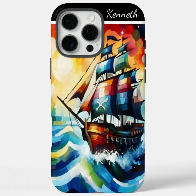 Coques Case-Mate iPhone Bateau Pirate En Mer Stormy (Verso)