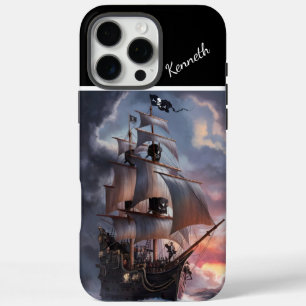 Coque iPhone 16 Pro Max Bateau Pirate En Mer Stormy