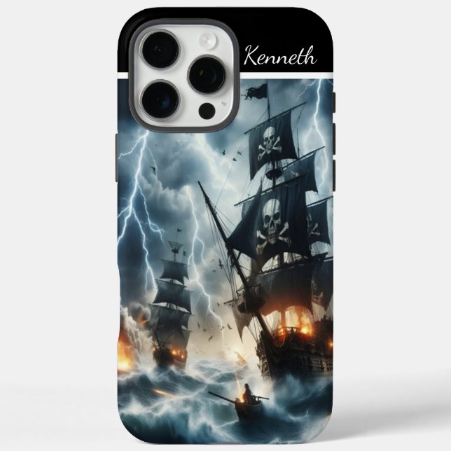 Coques Case-Mate iPhone Bateau Pirate En Tempête (Verso)