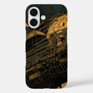 Coque Pour iPhone 16 Bateau SteamPunk