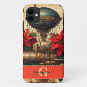 Case-Mate iPhone Case Bateau Steampunk personnalisé avec Poinsettia