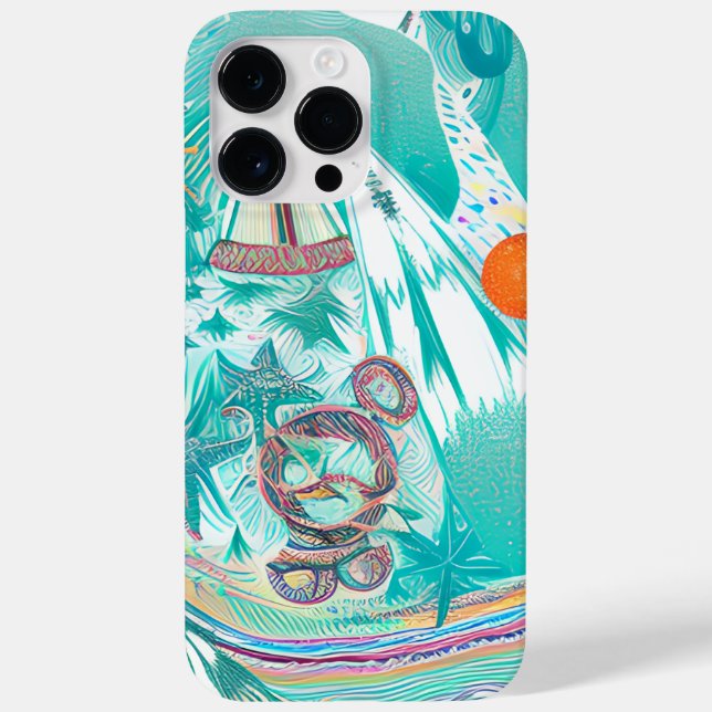 Coques Case-Mate iPhone Bateaux à voile et créatures marines Art de plage  (Verso)