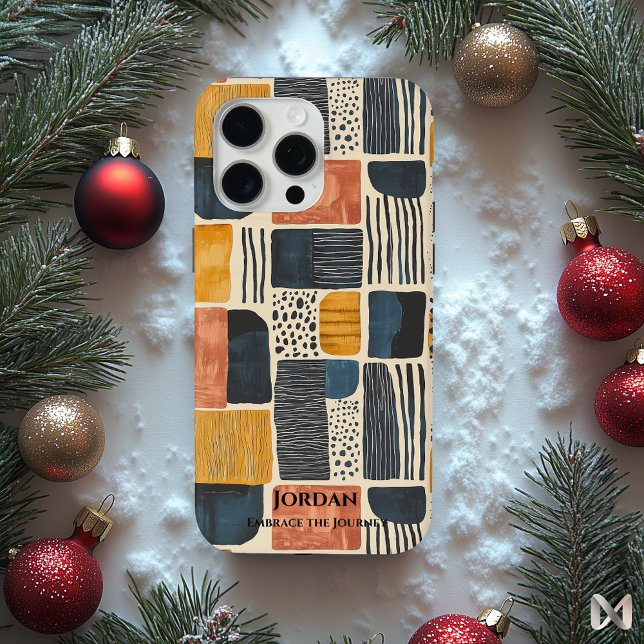 Coques Case-Mate iPhone Batik zambien moderne – Motifs abstraits terreux (Créateur téléchargé)