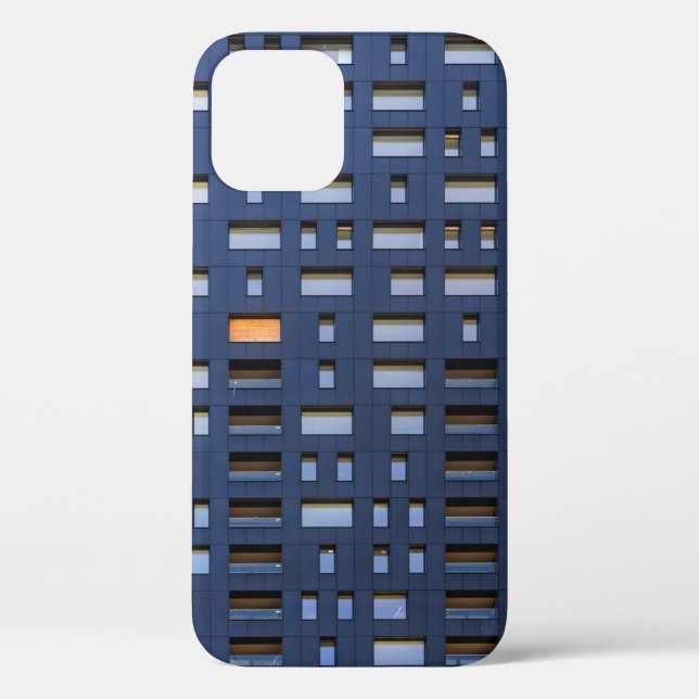 Coques Case-Mate iPhone Bâtiment en béton bleu et blanc (Verso)