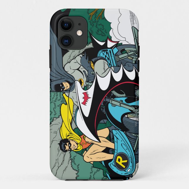 Coques Case-Mate iPhone Batman And Robin In Batcycle (Dos)