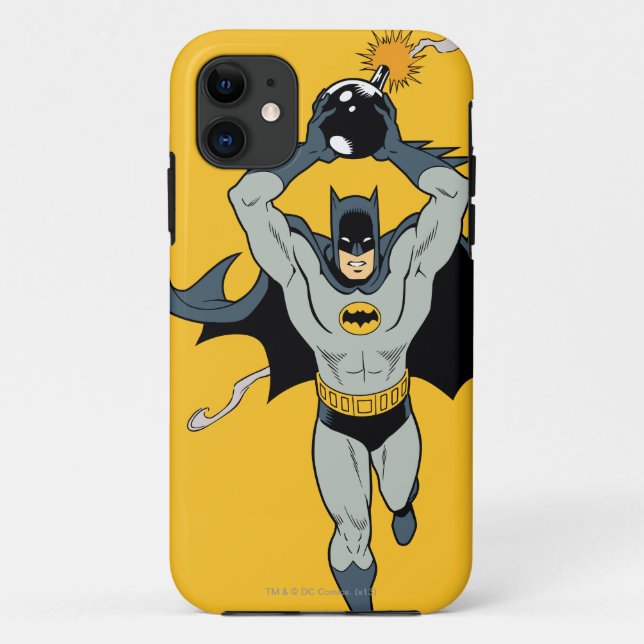 Coques Case-Mate iPhone Batman Coureur Avec Bombe (Dos)