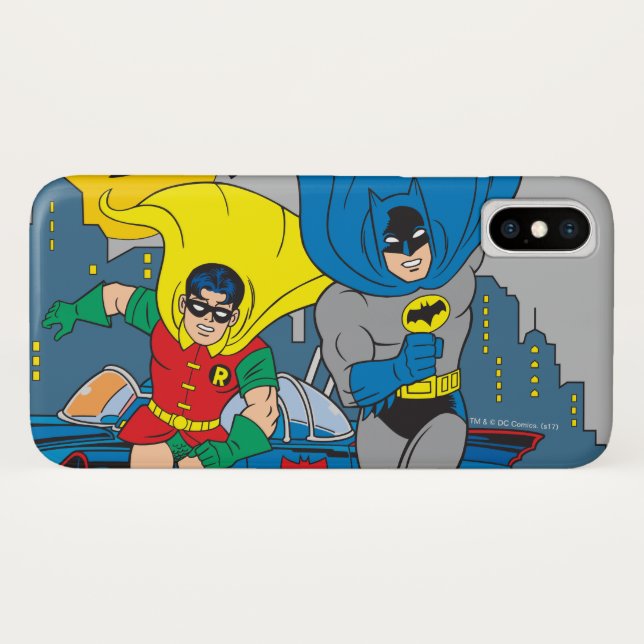 Coques Case-Mate iPhone Batman Et Robin En Course (Dos (Horizontal))