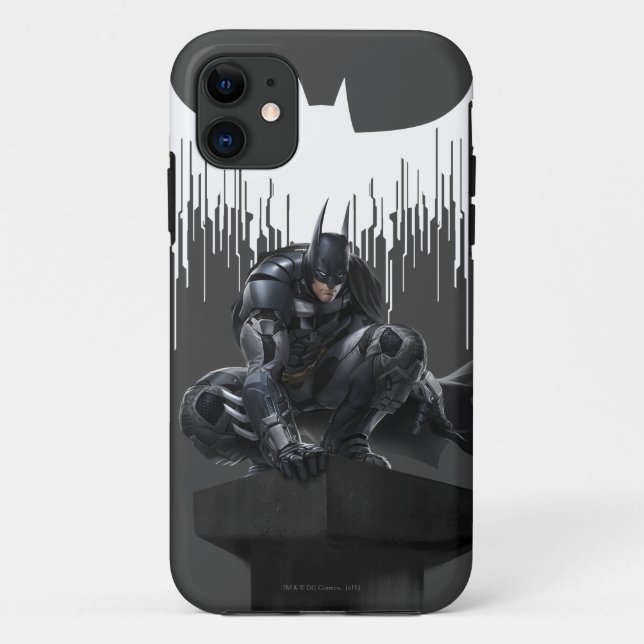 Coques Case-Mate iPhone Batman Perched on a Pillar (Dos)