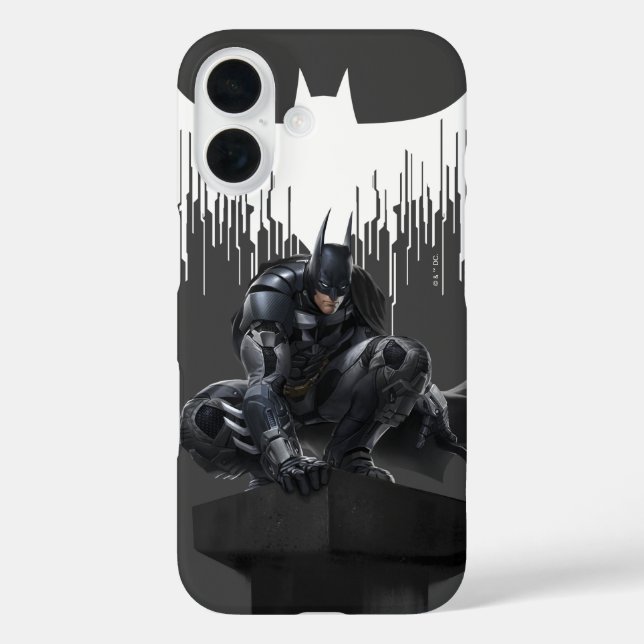 Coques Case-Mate iPhone Batman Perched on a Pillar (Verso)