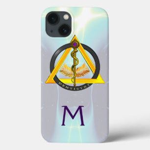 ETUI iPhone 13 BÂTON D'ASCLEPIOS DENTISTE DENTISTERIE MONOGRAMME