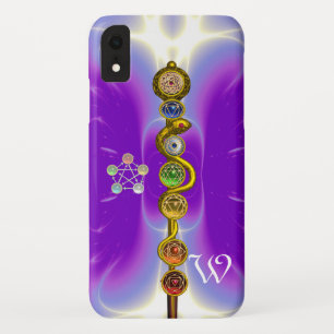 COQUES POUR iPhone BÂTON D'ASCLEPIUS 7 CHAKRAS, YOGA, ÉNERGIE SPIRITU