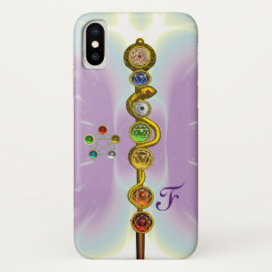ETUI iPhone Case-Mate BÂTON D'ASCLEPIUS 7 CHAKRAS, YOGA, ÉNERGIE SPIRITU