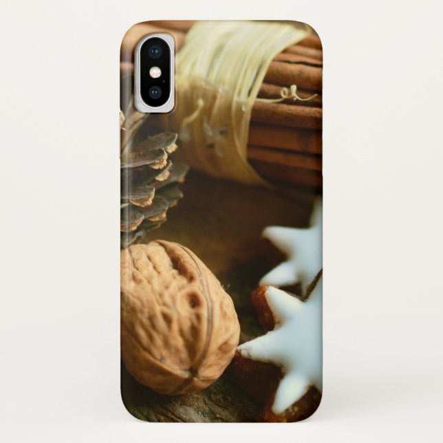 Coques Case-Mate iPhone Bâtons et étoiles de cannelle de Noël (Dos)