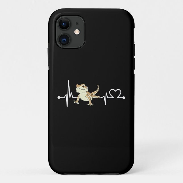 Coques Case-Mate iPhone Batracien à barbe Rythme cardiaque Drôle d'animal (Dos)