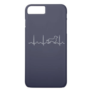 Coque iPhone 8 Plus/7 Plus Battement de coeur de teckel