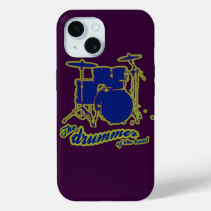 Coque Case-Mate iPhone Batterie bleue / tambour