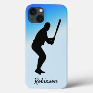 Coques Pour iPhone Batterie de baseball Bleu Sports Personnalisés
