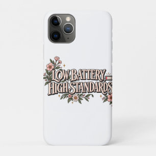 Case-Mate iPhone Case Batterie faible, normes élevées, esthétique floral
