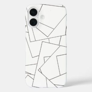 Coque Pour iPhone 16 Bauhaus Géométrique Moderne Noir Et Blanc