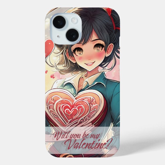 Coques Case-Mate iPhone Be My Valentine in Manga Style 31470 (Verso)