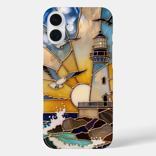 Coques Case-Mate iPhone Beach Lighthouse iPhone Case Sunset Waves Birds (Verso)