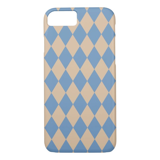 Coques Case-Mate iPhone Beachy Blue et Tan Harlequin (Dos)